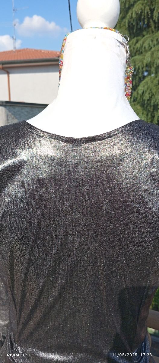 Abito argento elasticizzato