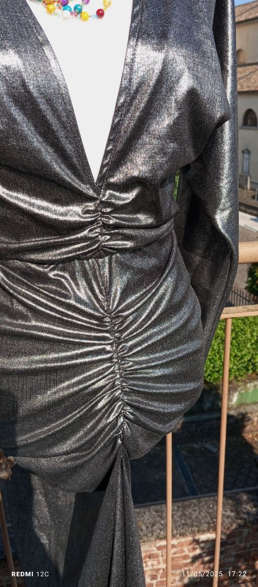 Abito argento elasticizzato