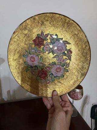 Portatorta e calice decorati