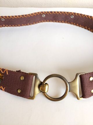 Cintura vintage con pietre colore marrone