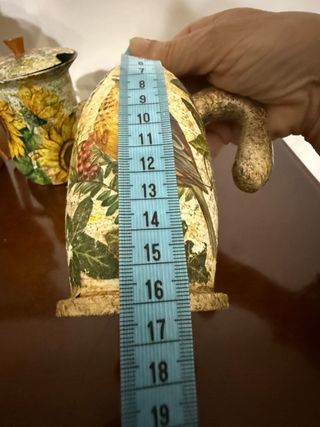 Caffettiere decorate a découpage una é Guzzini