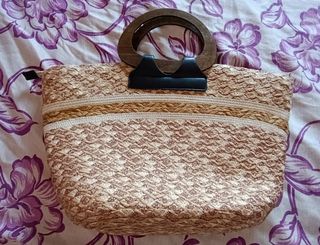 Bolso  rafia marrón