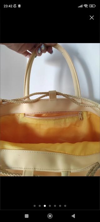 Bolso amarillo de mano/fiesta/verano