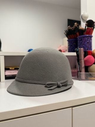 Boina gris - gorro de fieltro

