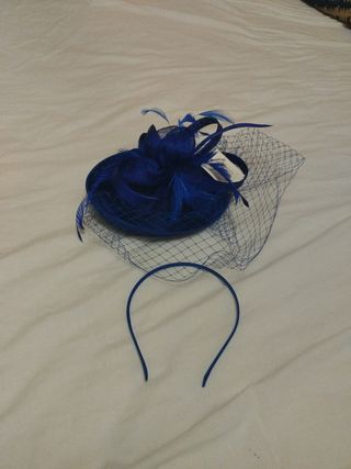 Tocado azul boda - nuevo