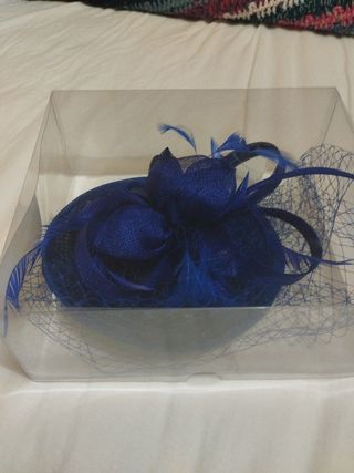 Tocado azul boda - nuevo