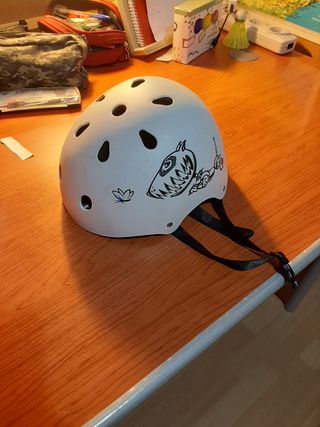 Casco patines niños blanco
