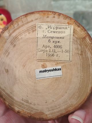 Matrioske russe - 6 bambole originali dell'URSS