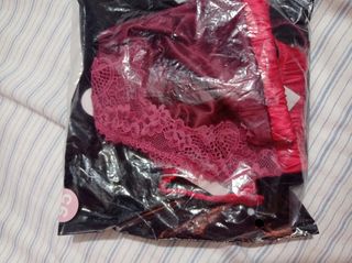 Sujetador lencería rojo y rosa