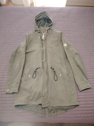 Cazadora militar verde oliva, 3 /4, estilo militar