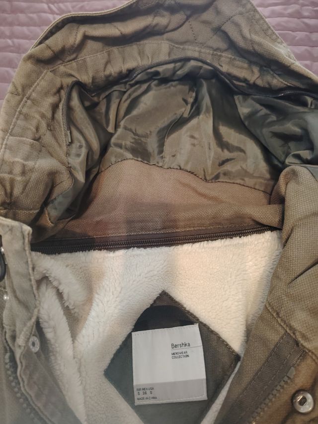 Cazadora militar verde oliva, 3 /4, estilo militar