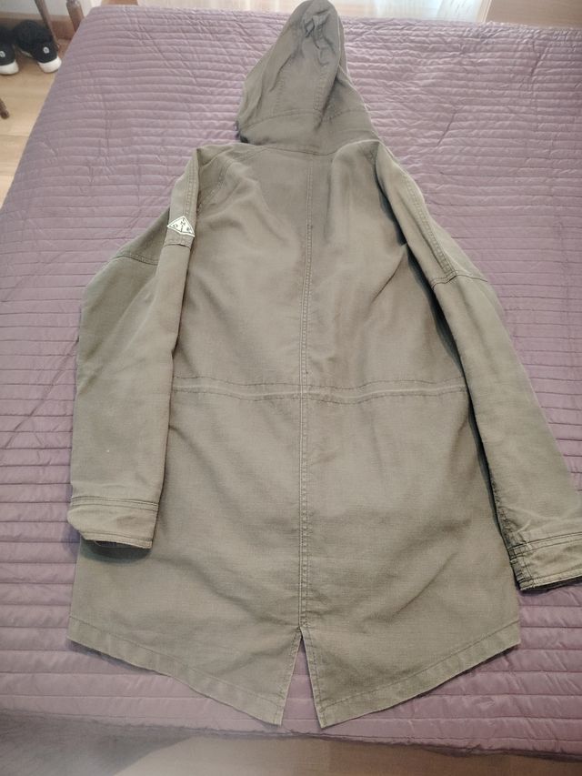 Cazadora militar verde oliva, 3 /4, estilo militar