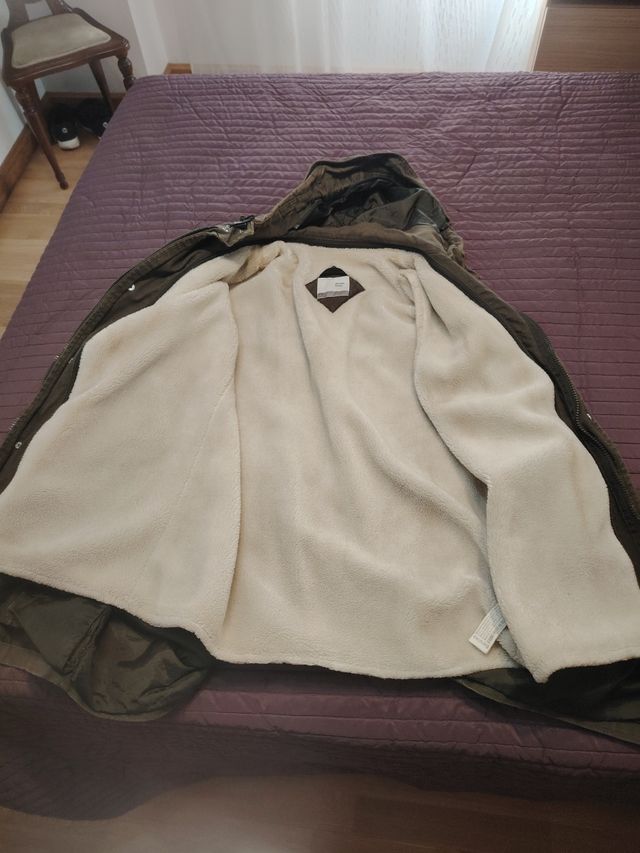 Cazadora militar verde oliva, 3 /4, estilo militar