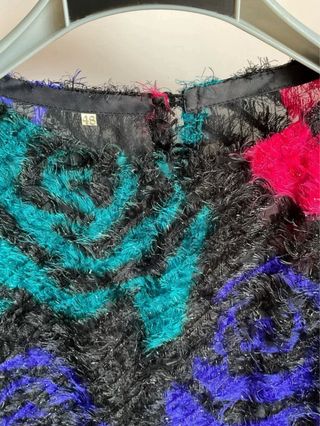 Blusa vintage fiori multicolor