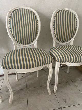 6 sillas isabelinas vintage a restaurar