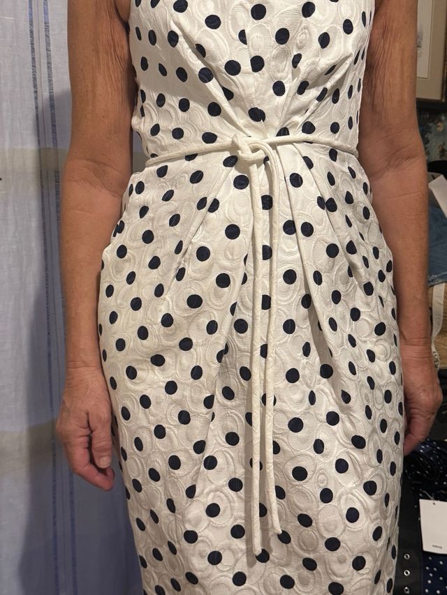 Vestido Carolina Herrera lunares blanco-negro