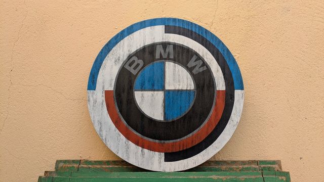Cartel BMW madera - Decoración