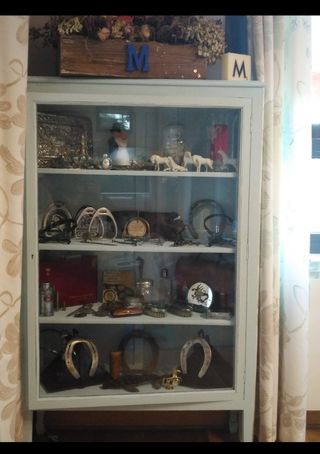 Vitrina antigua azul - Mueble exposición