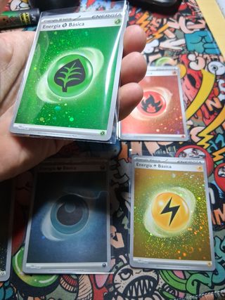 12 Energías Básicas Pokémon Holografias