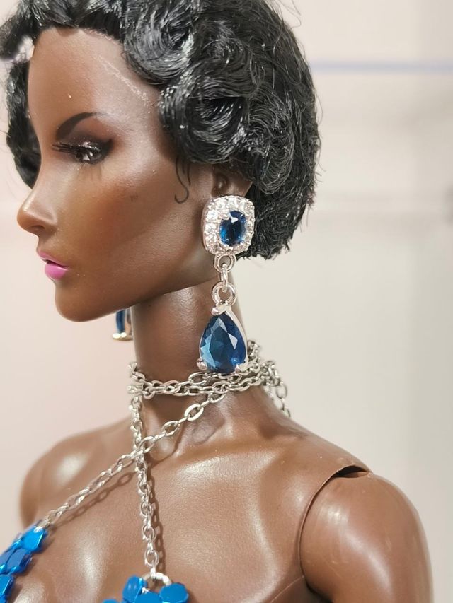 Pendientes azules Barbie Integrity Toys 