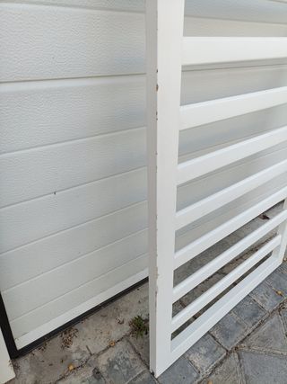 Cuna infantil - Reja elevadora madera blanca