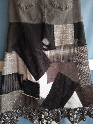Falda maxi patchwork