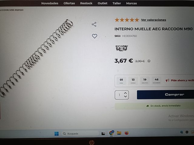 Muelle AEG Raccoon M90