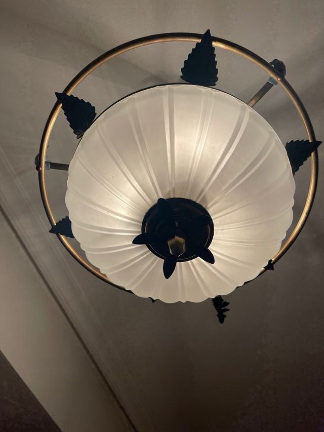 Lampada da soffitto vintage dorata