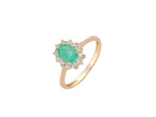 anillo oro 18k con piedra con circonita t. 15 (17,52 mm)