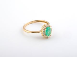 anillo oro 18k con piedra con circonita t. 15 (17,52 mm)