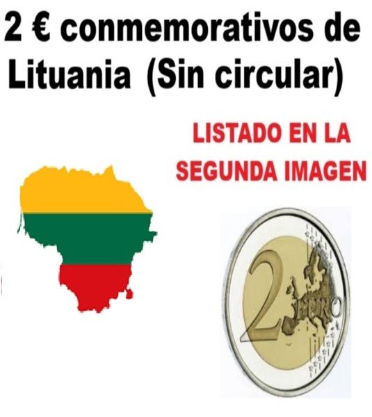 2 euros conmemorativos sin circular de Lituania