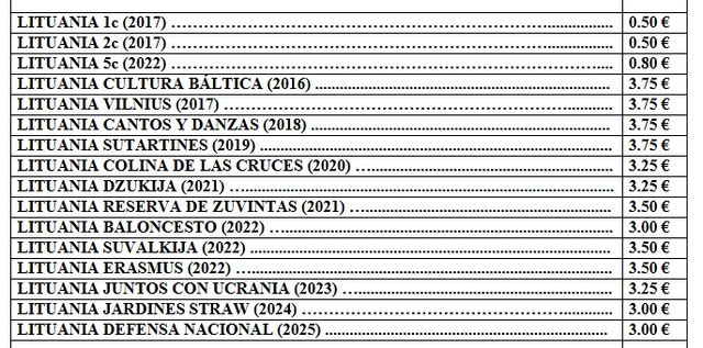 2 euros conmemorativos sin circular de Lituania