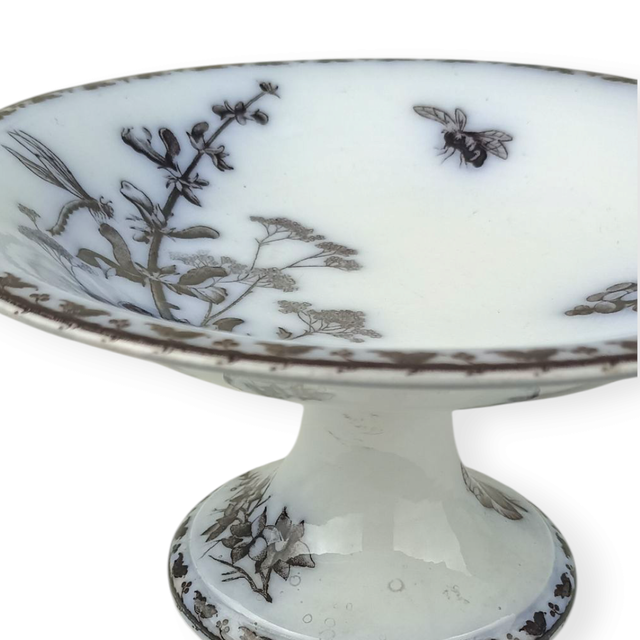 Frutero antiguo porcelana Sarreguemines – Modelo "Carmen" – Art Nouveau