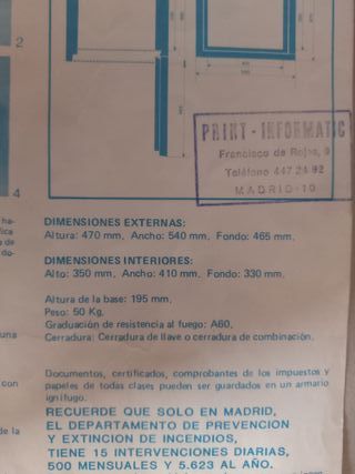 Caja fuerte HADOK ignífuga