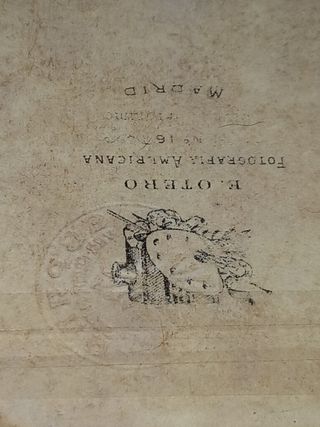 Foto antigua Franco troquelada Falange de ESPAÑA