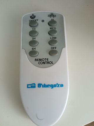 Ventilador techo  con luz, 3 aspas,  blanco, mand