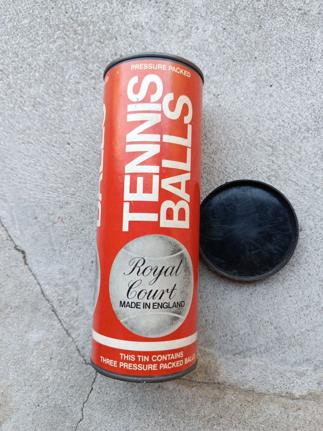 Scatola vintage palline tennis Royal Court