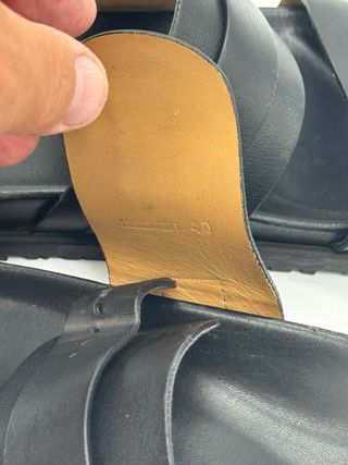 Hermès sandalias de piel.