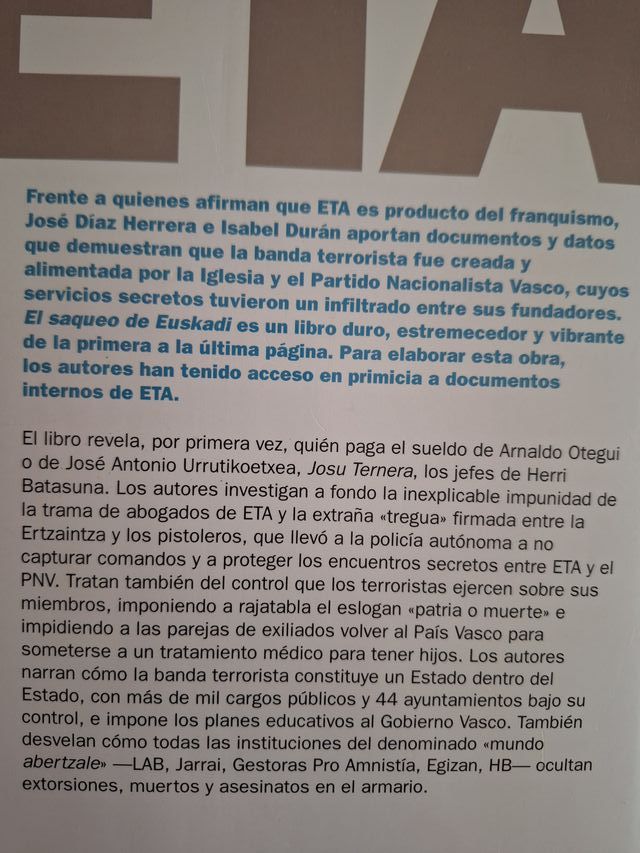 ETA, El Saqueo De Euskadi