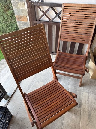 4 Silla plegable de teca 4 silla de jardin