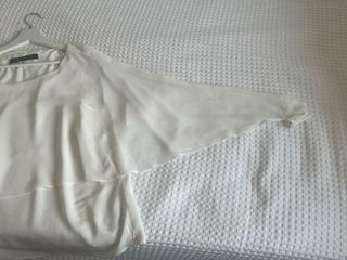 Blusa Zara blanca tipo gasa