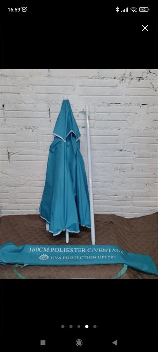 Sombrilla playa 160cm - Parasol teal