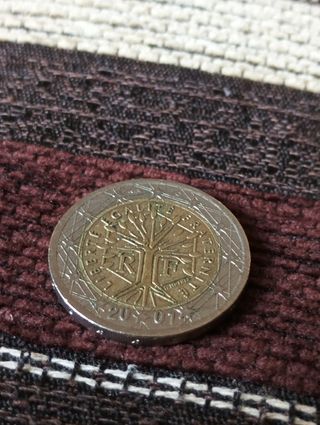 Moneda  errores 2€ Francia 2001 