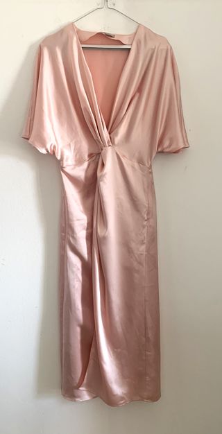 Vestito lungo da cerimonia H&M rosa chiaro tg M