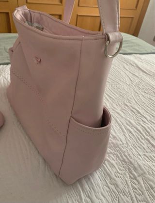 Bolso+Manoplas Uzturre bebé rosa