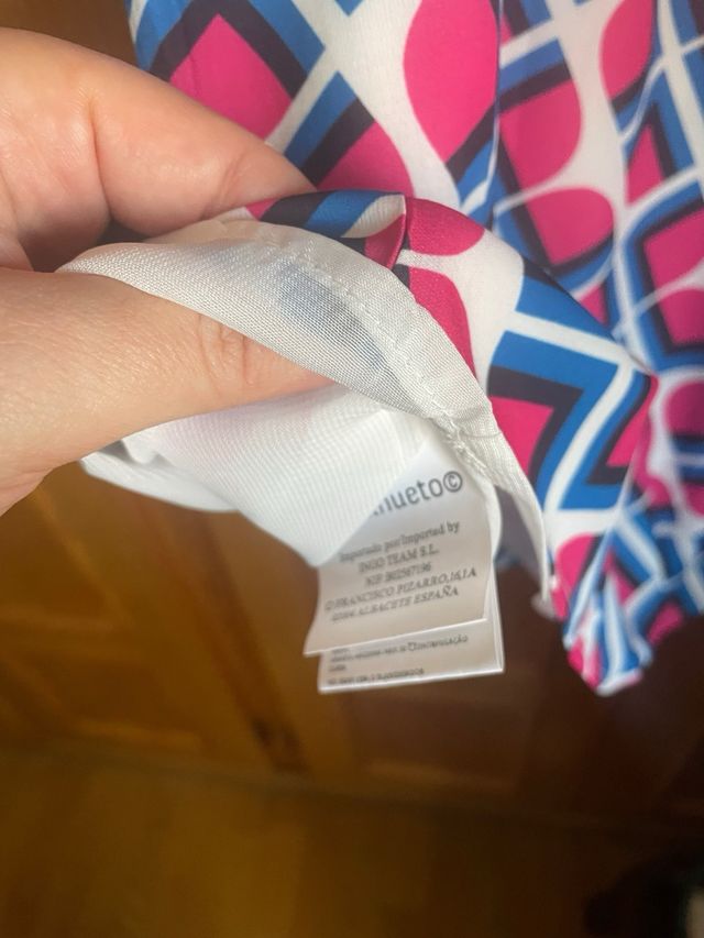 Vestido Minueto XXL - Azul y Rosa