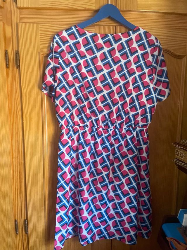 Vestido Minueto XXL - Azul y Rosa