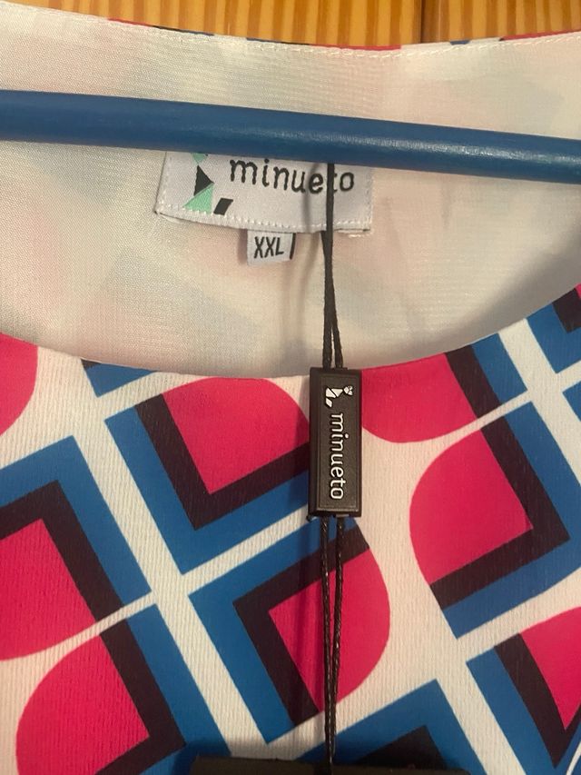 Vestido Minueto XXL - Azul y Rosa