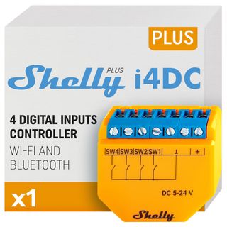 Shelly Plus i4 DC Control. WiFi y Bluetooth