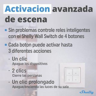 Shelly Plus i4 DC Control. WiFi y Bluetooth